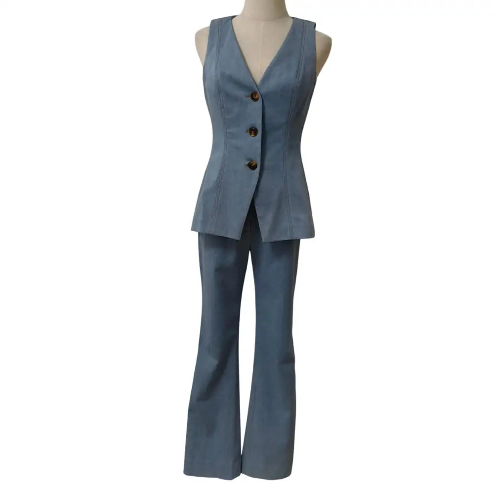 Veronica Beard Avalina Denim Vest - Tops