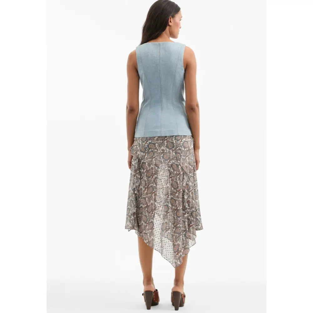 Veronica Beard Avalina Denim Vest - Tops