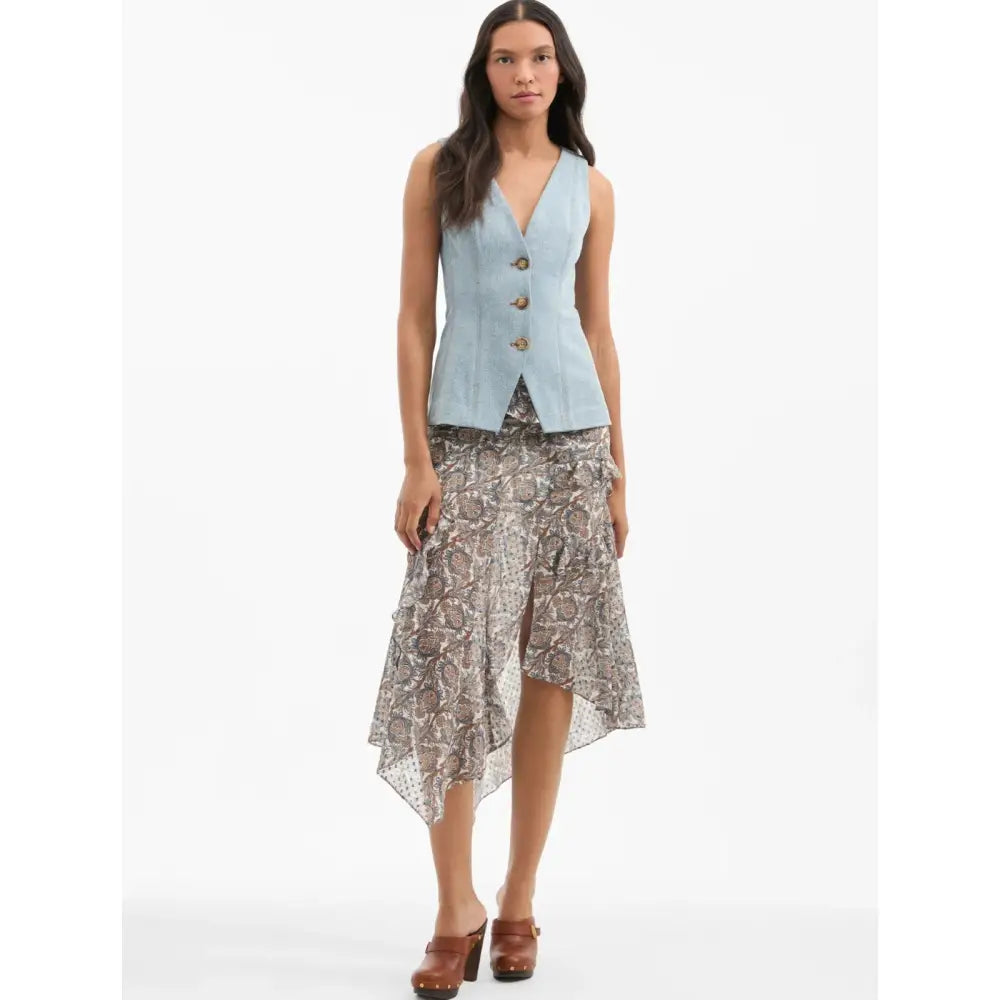 Veronica Beard Avalina Denim Vest - Tops