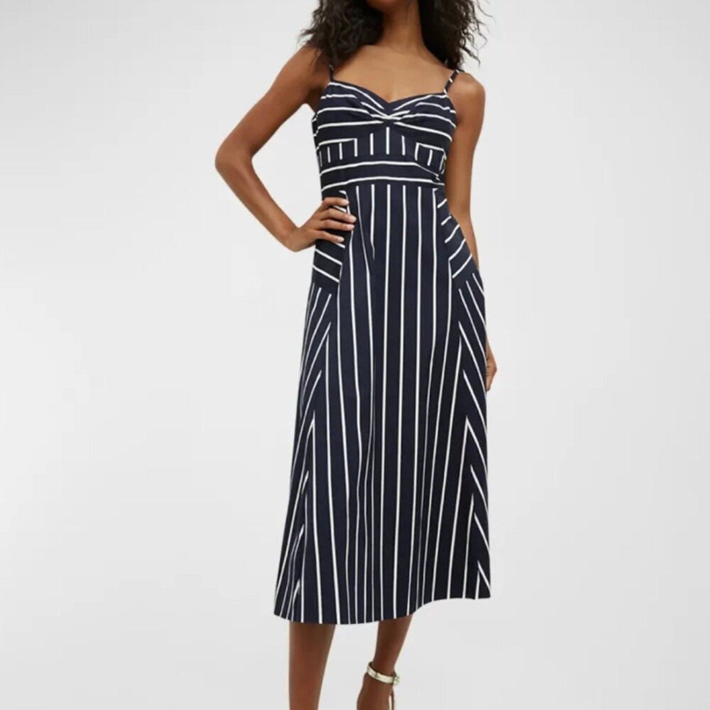 Veronica Beard Blige Stripe A - Line Midi Dress Size US 6 - Veronica Beard Bernardi Collective