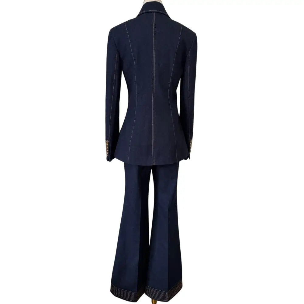 Veronica Beard Calloway Stretch-Denim Tailored Jacket - Jacket