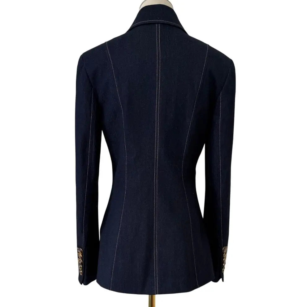 Veronica Beard Calloway Stretch-Denim Tailored Jacket - Jacket