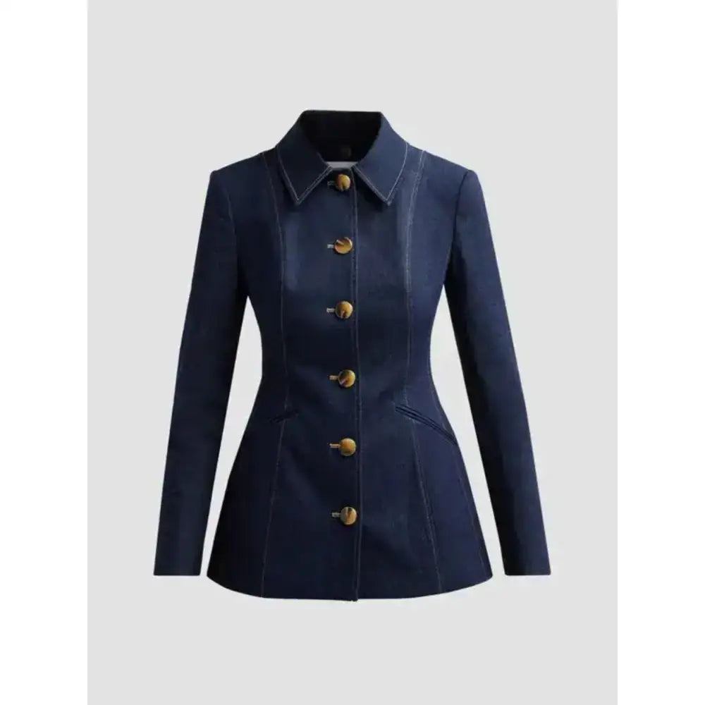 Veronica Beard Calloway Stretch-Denim Tailored Jacket - Jacket