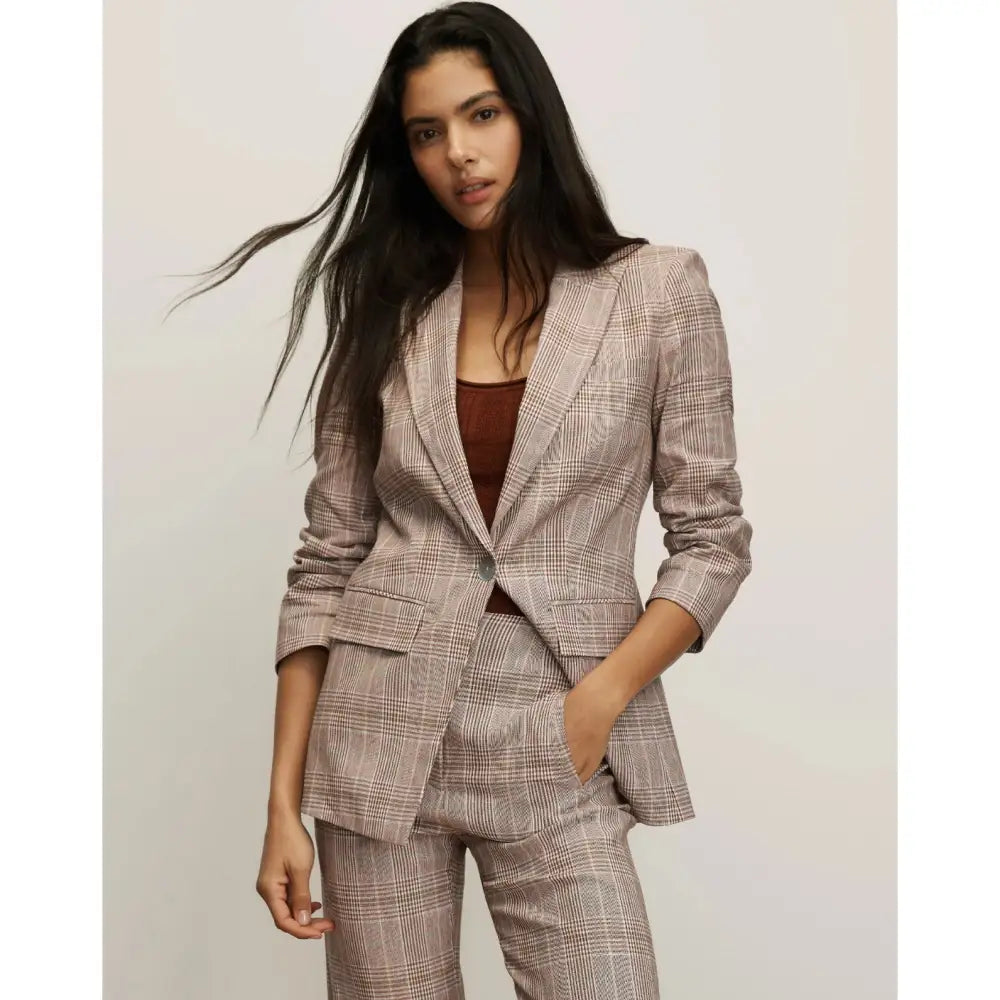 Veronica Beard Clayton Plaid Dickey Jacket