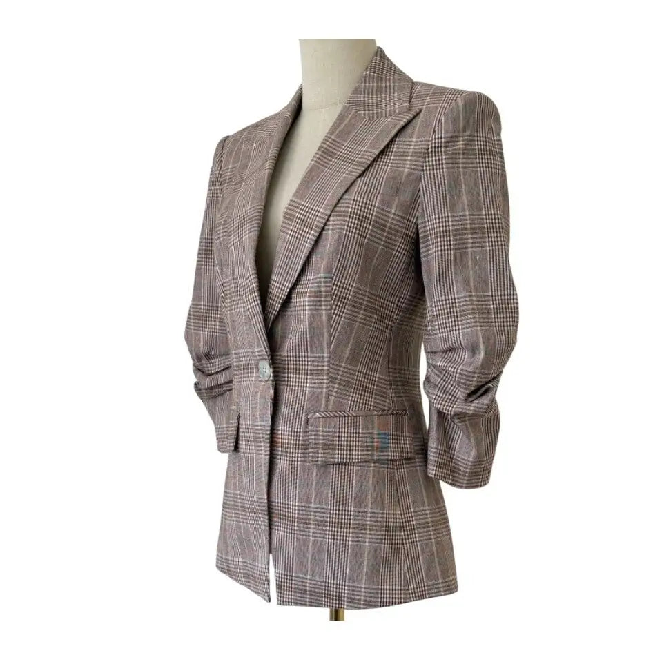 Veronica Beard Clayton Plaid Dickey Jacket