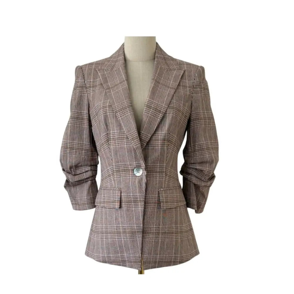 Veronica Beard Clayton Plaid Dickey Jacket