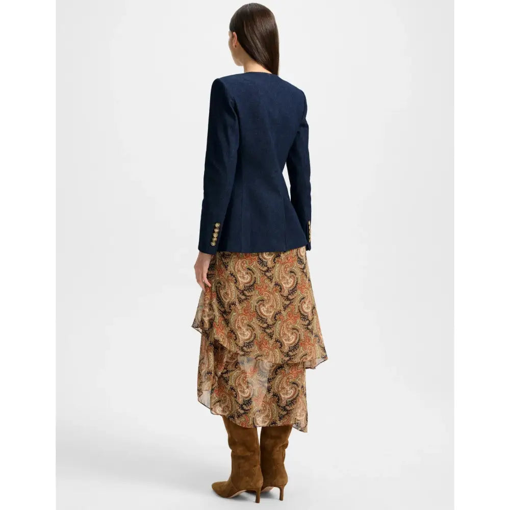Veronica Beard Cynthia Tailored Denim Jacket - Jacket