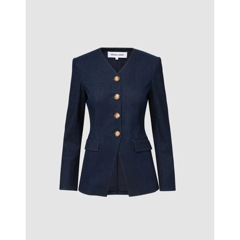 Veronica Beard Cynthia Tailored Denim Jacket - Jacket