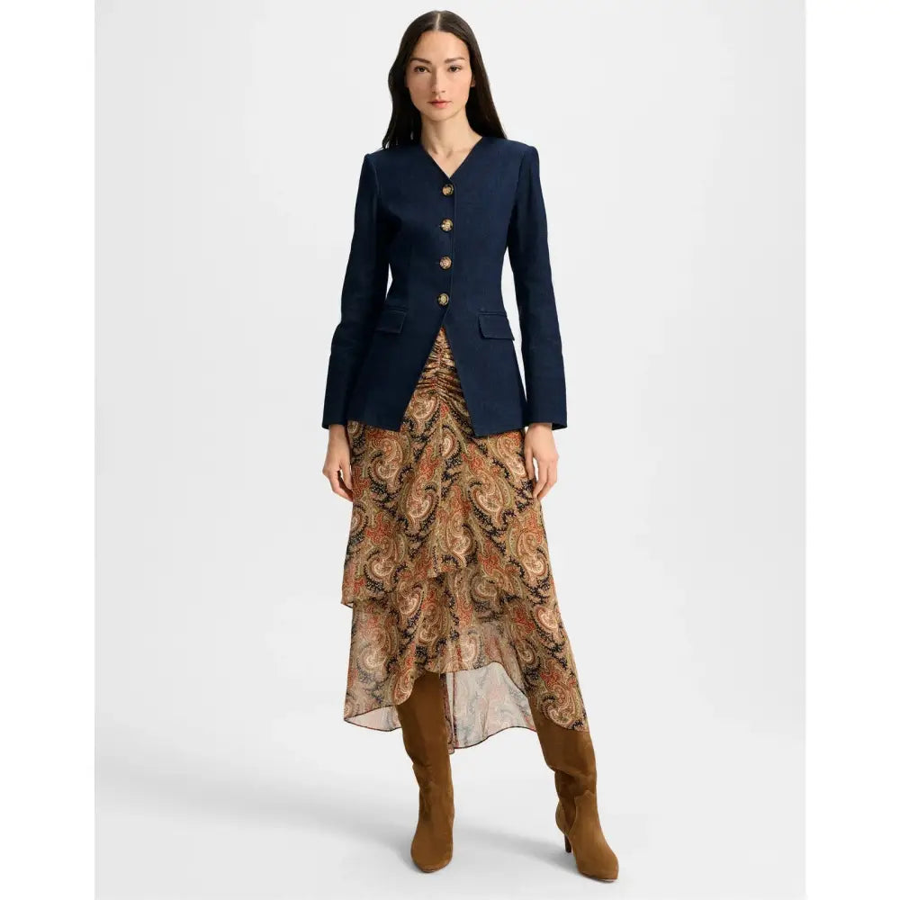 Veronica Beard Cynthia Tailored Denim Jacket - Jacket