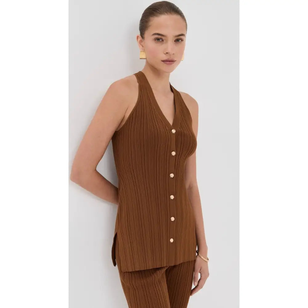 Veronica Beard Dax Knit Vest - Tops