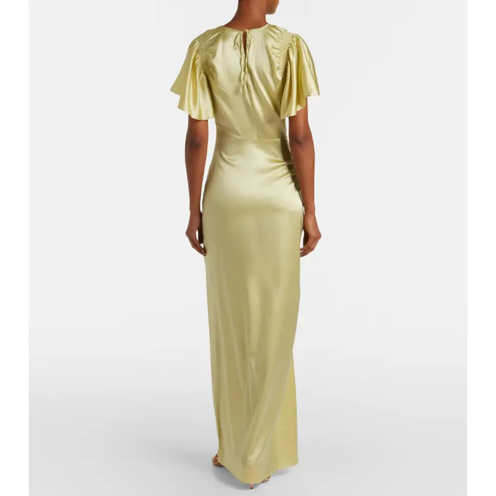 Veronica Beard Huntleigh ruched silk-blend satin gown - Dress