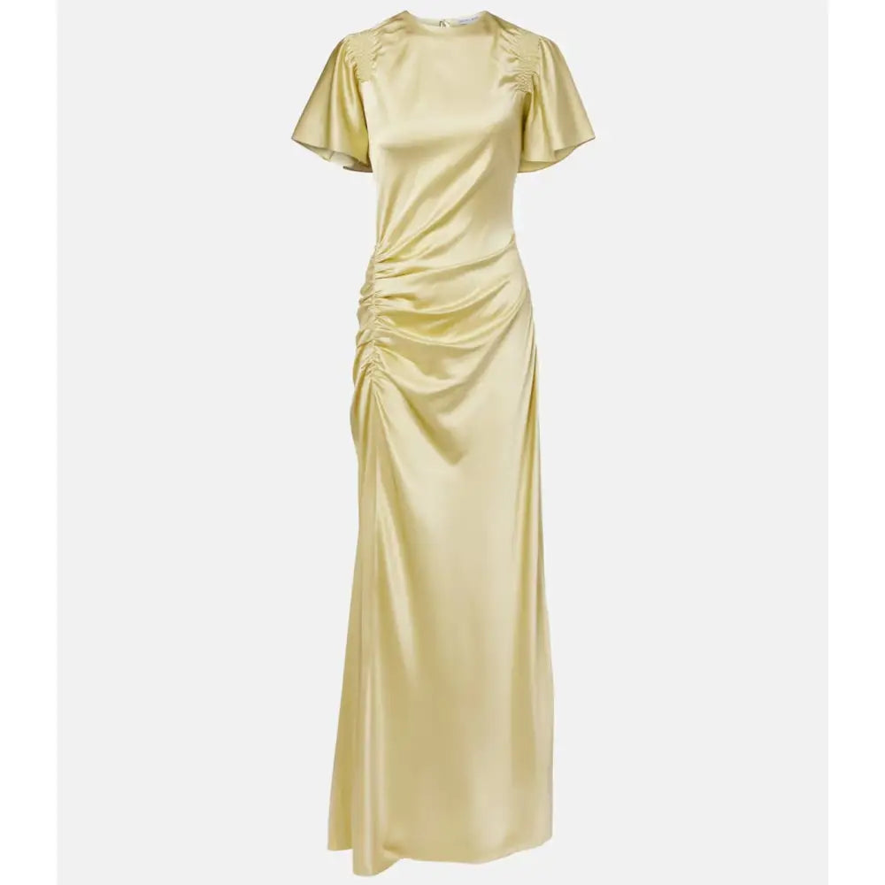 Veronica Beard Huntleigh ruched silk-blend satin gown - Dress