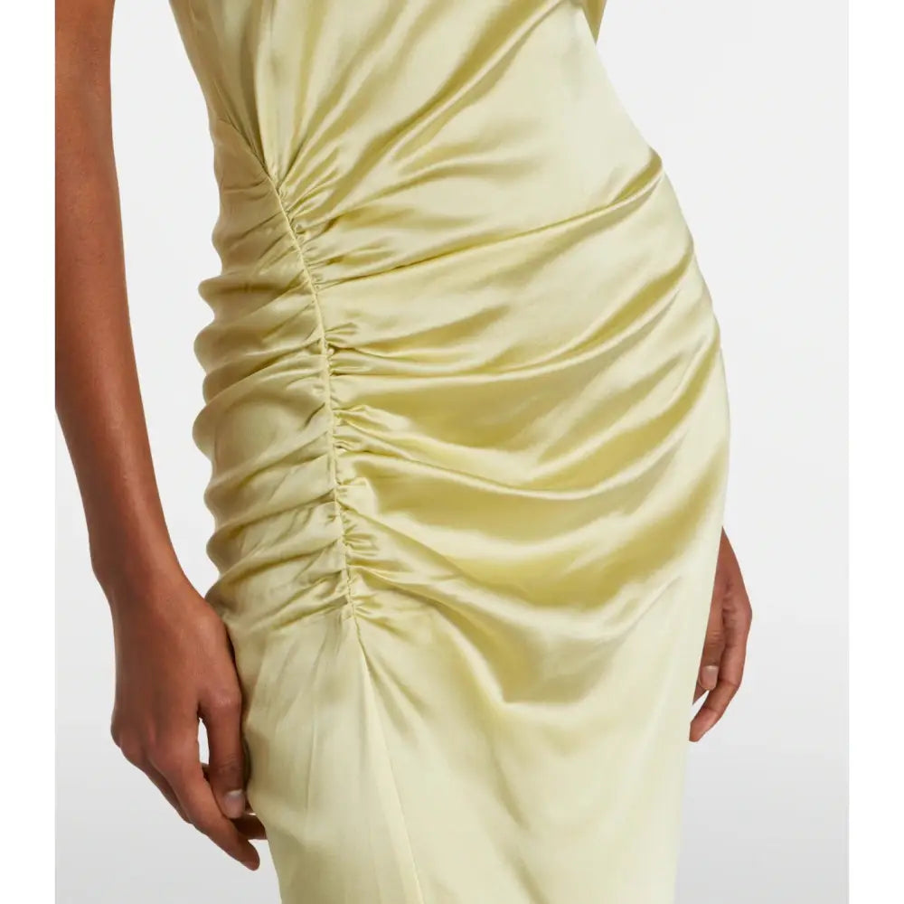 Veronica Beard Huntleigh ruched silk-blend satin gown - Dress