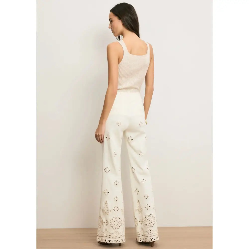 Veronica Beard Komi Eyelet Pant - Bottoms