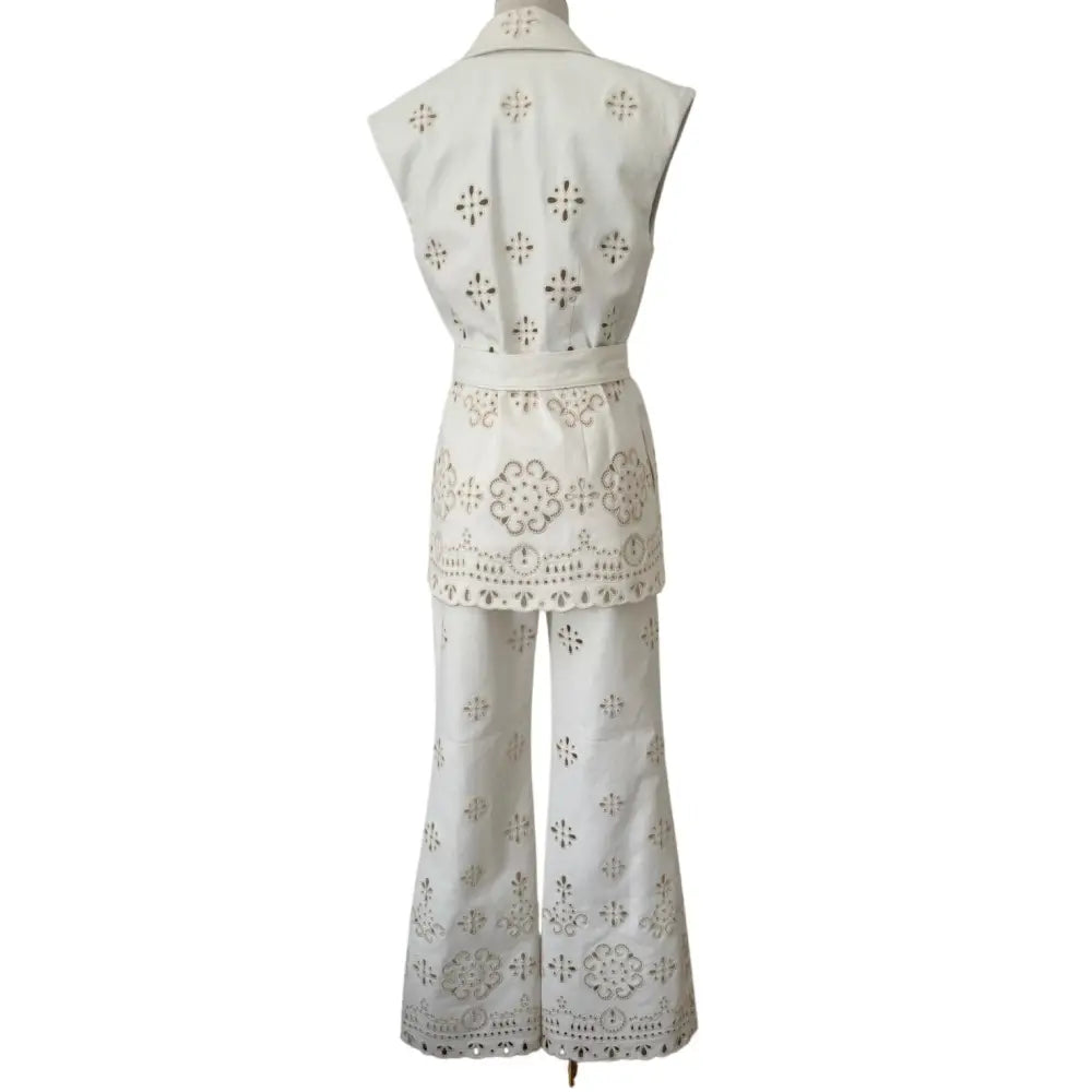Veronica Beard Komi Eyelet Pant - Bottoms