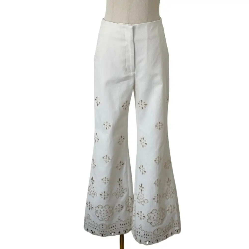 Veronica Beard Komi Eyelet Pant - Bottoms