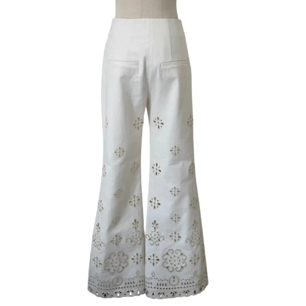 Veronica Beard Komi Eyelet Pant - Bottoms