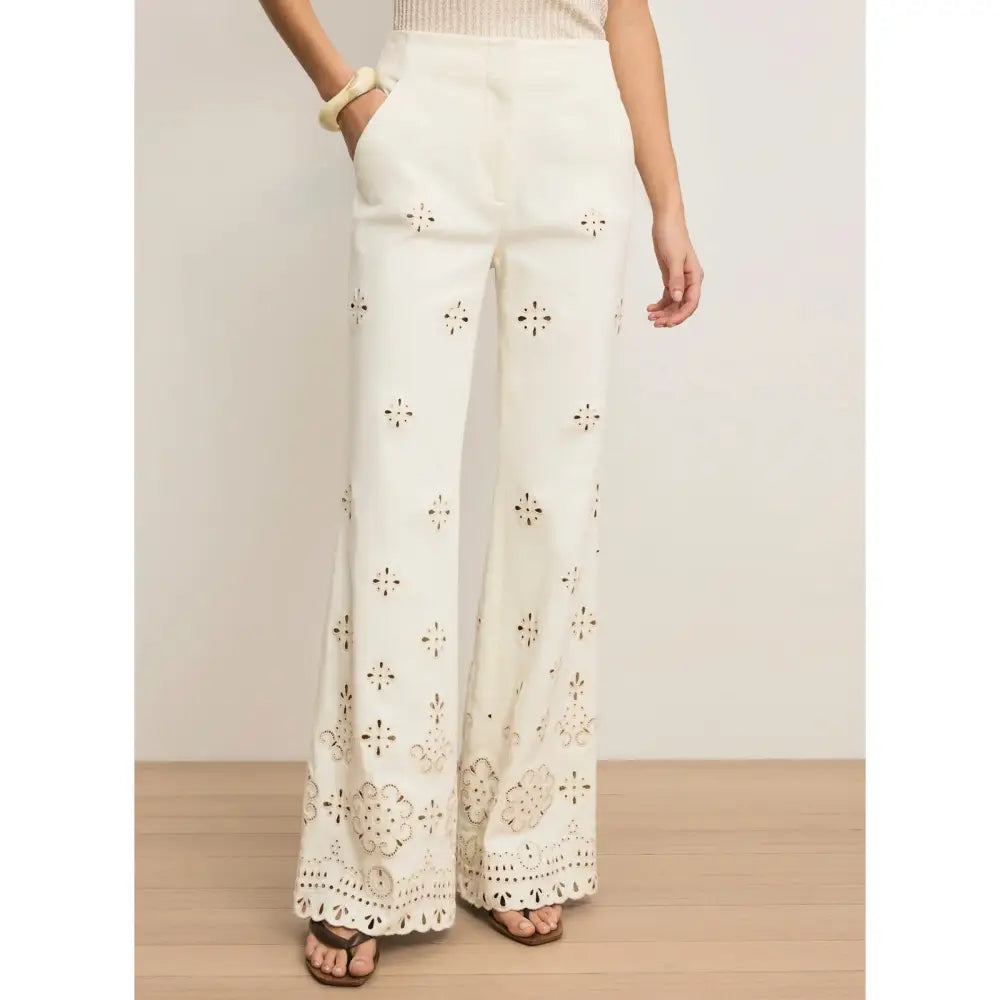 Veronica Beard Komi Eyelet Pant - Bottoms