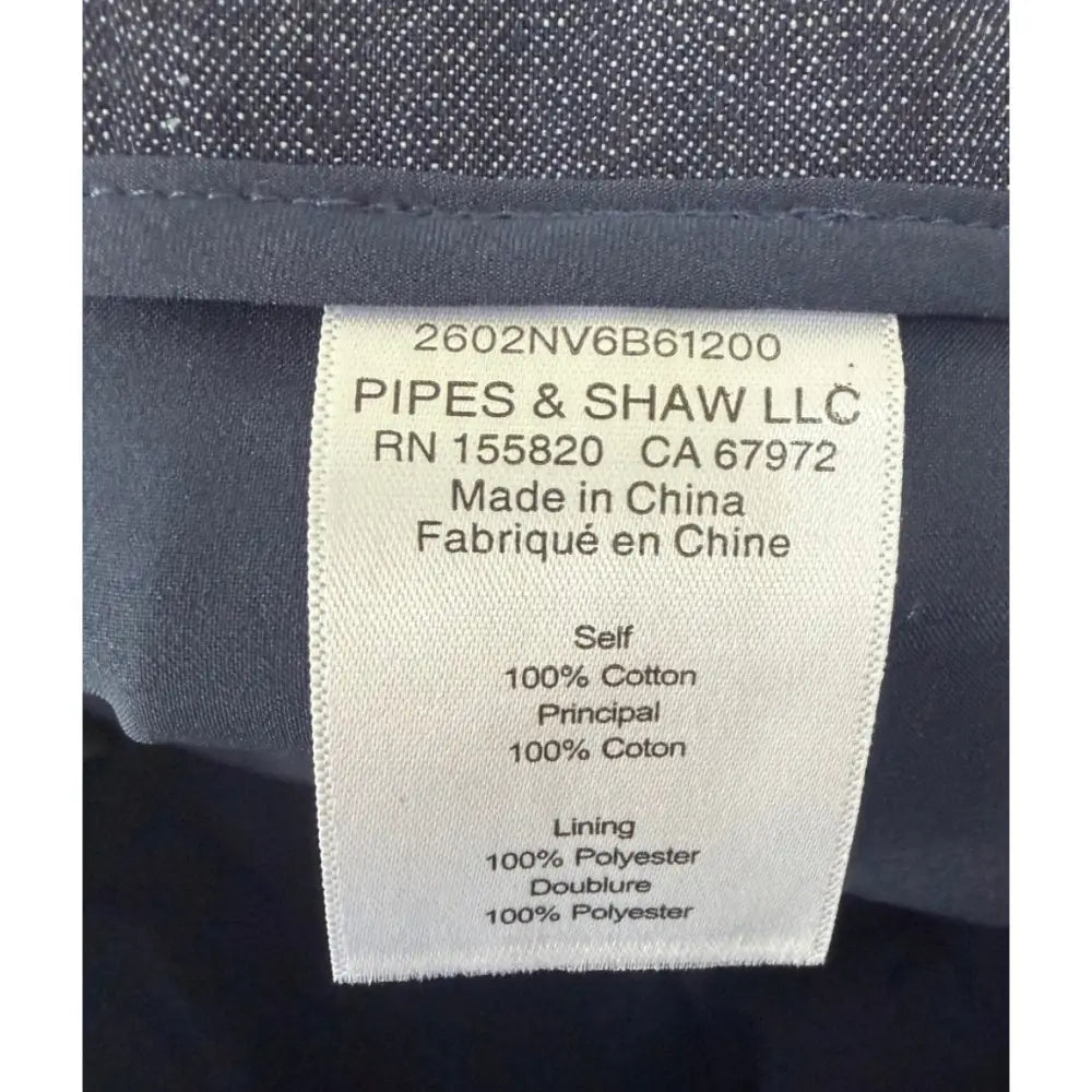 Veronica Beard Osborne Wide-Leg Eyelet Pant Navy Chambray Scalloped-Hem Pant - Bottoms