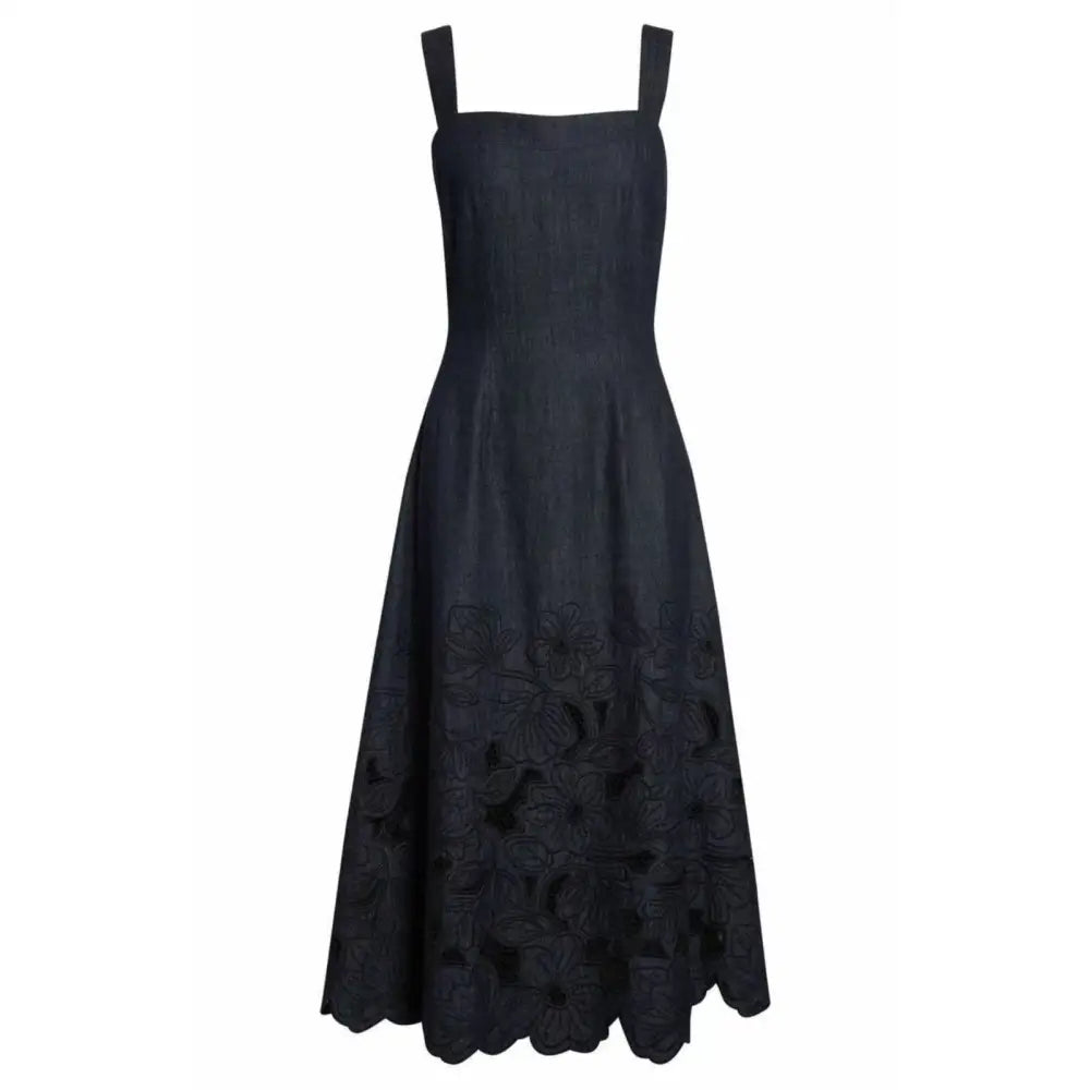 Veronica Beard Rosaura Dress in Indigo Rinse - Dress
