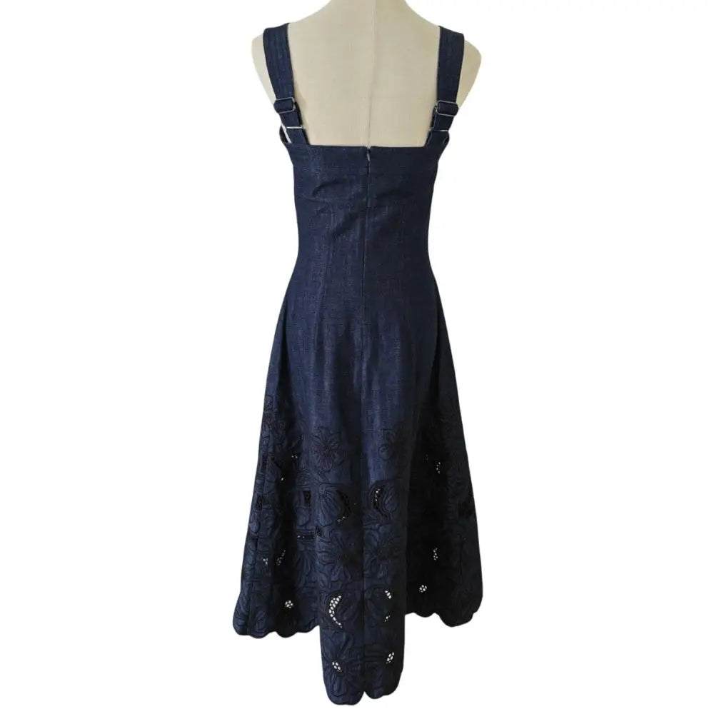 Veronica Beard Rosaura Dress in Indigo Rinse - Dress