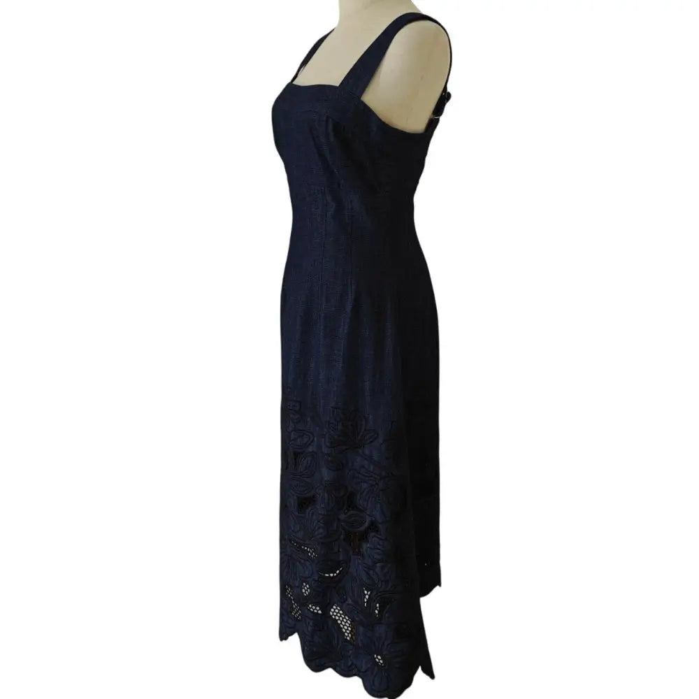 Veronica Beard Rosaura Dress in Indigo Rinse - Dress