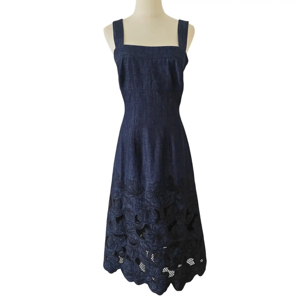 Veronica Beard Rosaura Dress in Indigo Rinse - Dress
