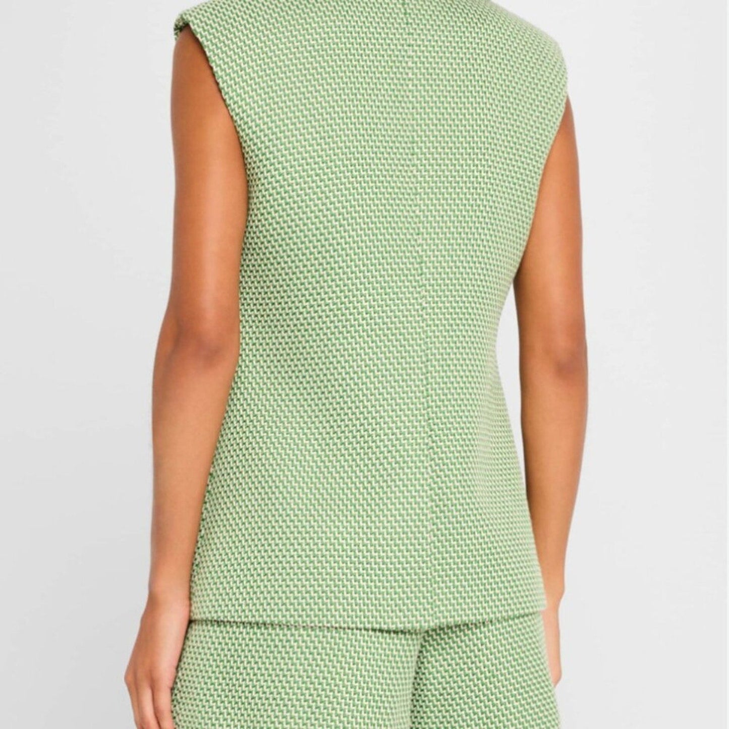 Veronica Beard Tamara Vest Lemongrass Dove Green - Veronica Beard Bernardi Collective