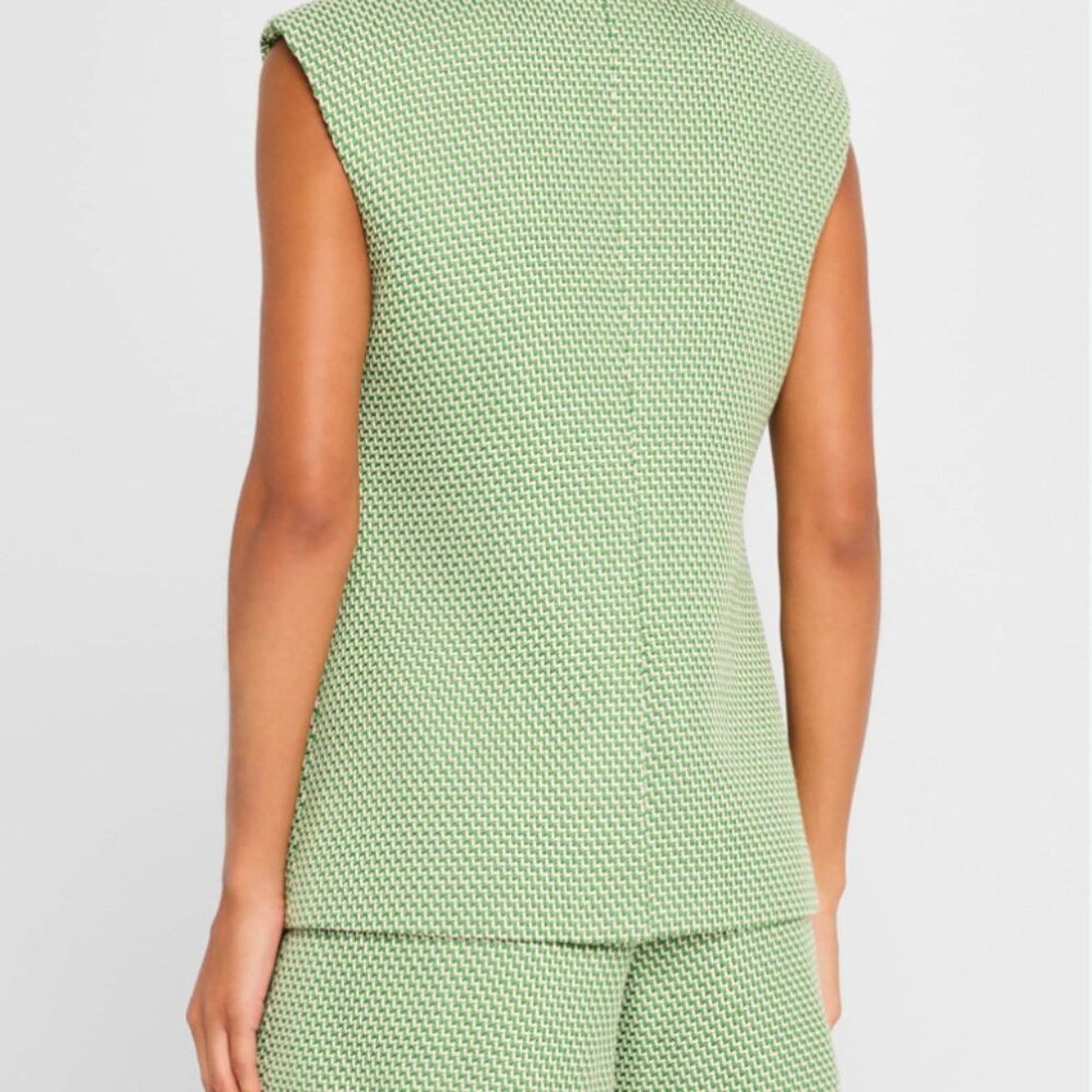 Veronica Beard Tamara Vest Lemongrass Dove Green - Veronica Beard Bernardi Collective