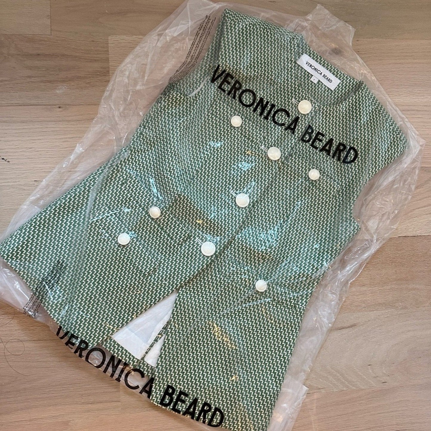 Veronica Beard Tamara Vest Lemongrass Dove Green - Veronica Beard Bernardi Collective