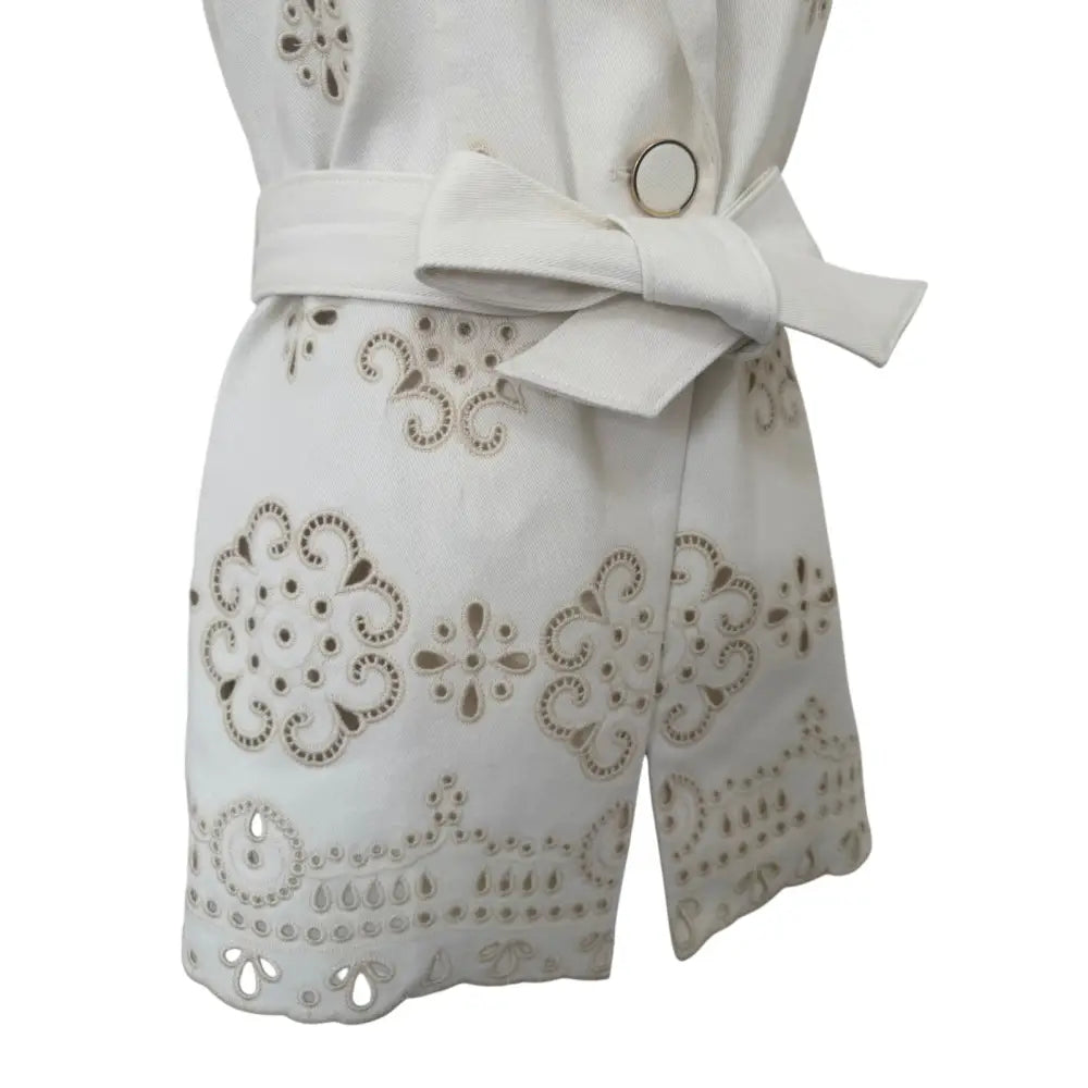 Veronica Beard Townes Eyelet Vest Dove - Jacket