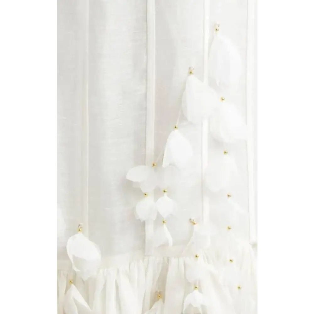 Zimmermann Botanica Petal Corset Linen Silk Dress Gown