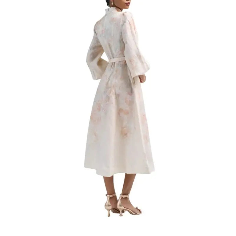 Zimmermann Crush Buttoned Midi Dress | Linen Summer Dress