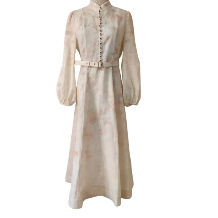 Zimmermann Crush Buttoned Midi Dress | Linen Summer Dress