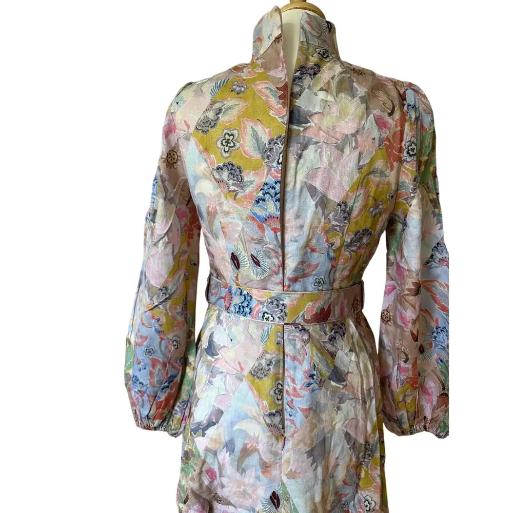 Zimmermann Illustration Belted Mini Dress - Dress