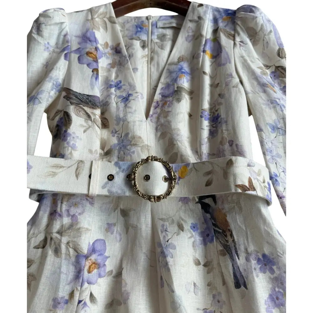 Zimmermann Luna Plunge Mini Dress - Dress