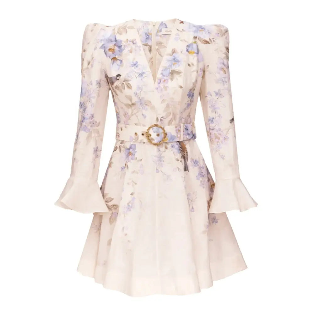 Zimmermann Luna Plunge Mini Dress - Dress