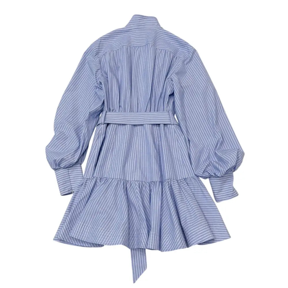 Zimmermann Stripe Utility Belted Long Sleeve Mini Dress - Dress