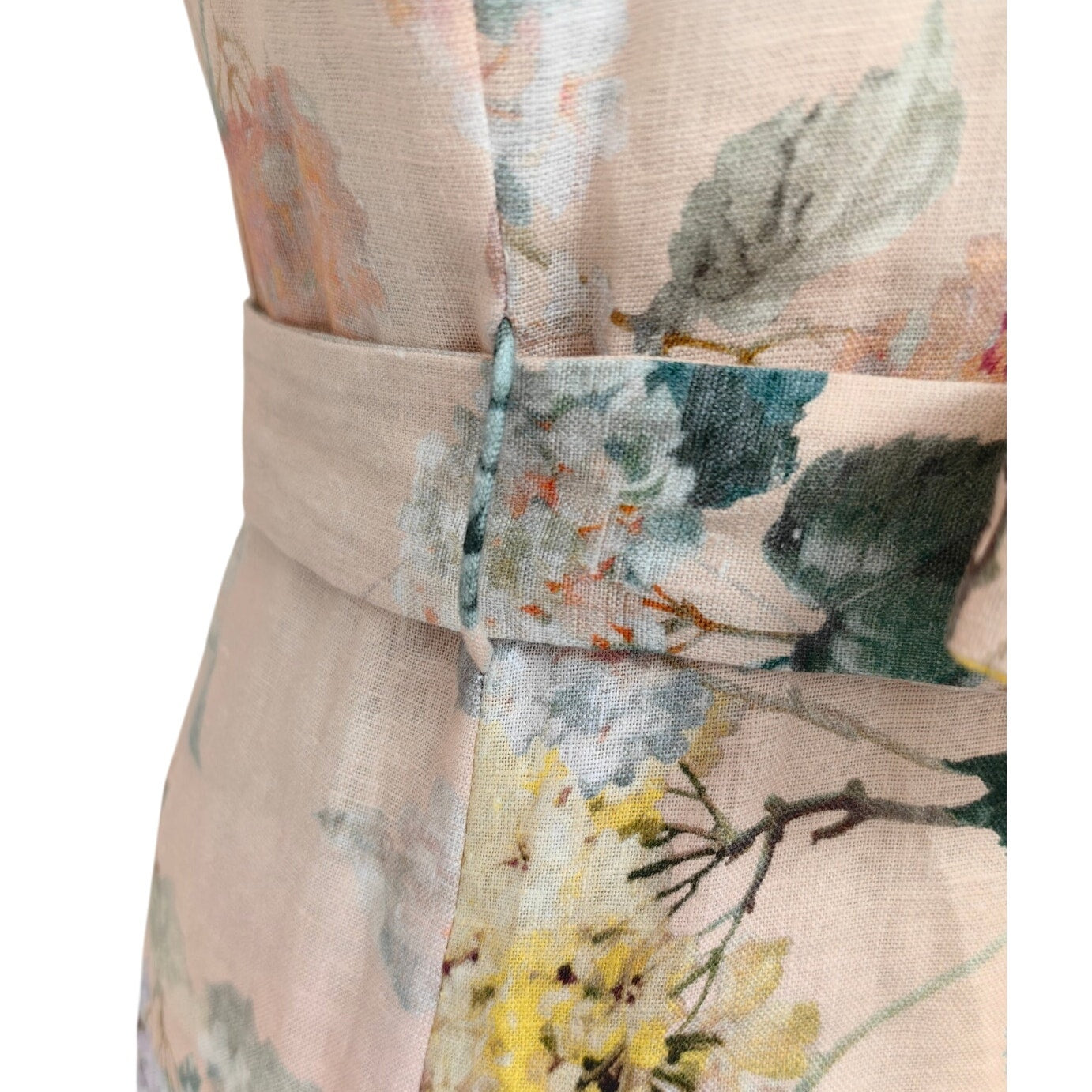 Zimmermann The Illuminate Peplum Mini Dress in Peach Hydrangea - Dress