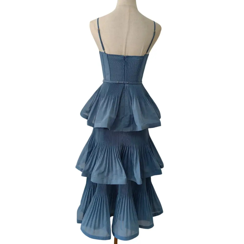 ZIMMERMANN Tiered pleated voile midi dress - Dress
