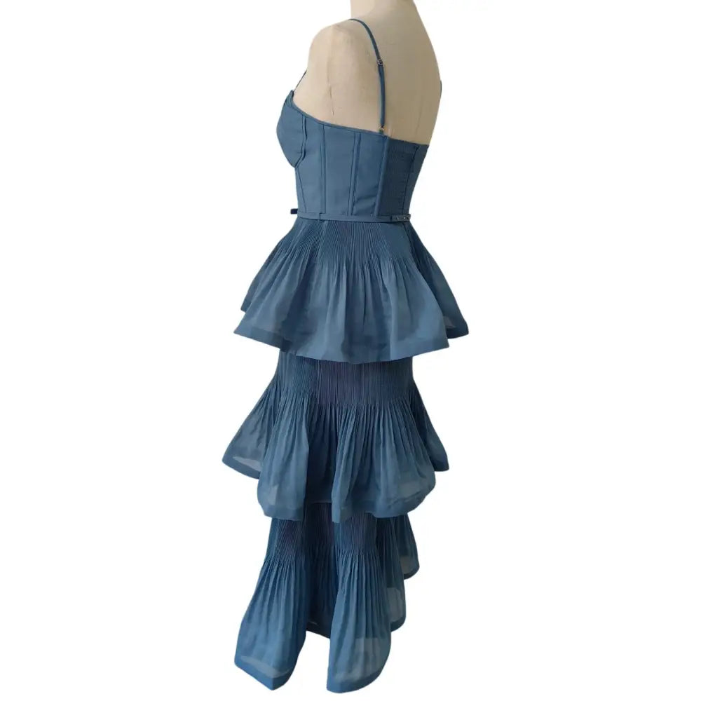 ZIMMERMANN Tiered pleated voile midi dress - Dress