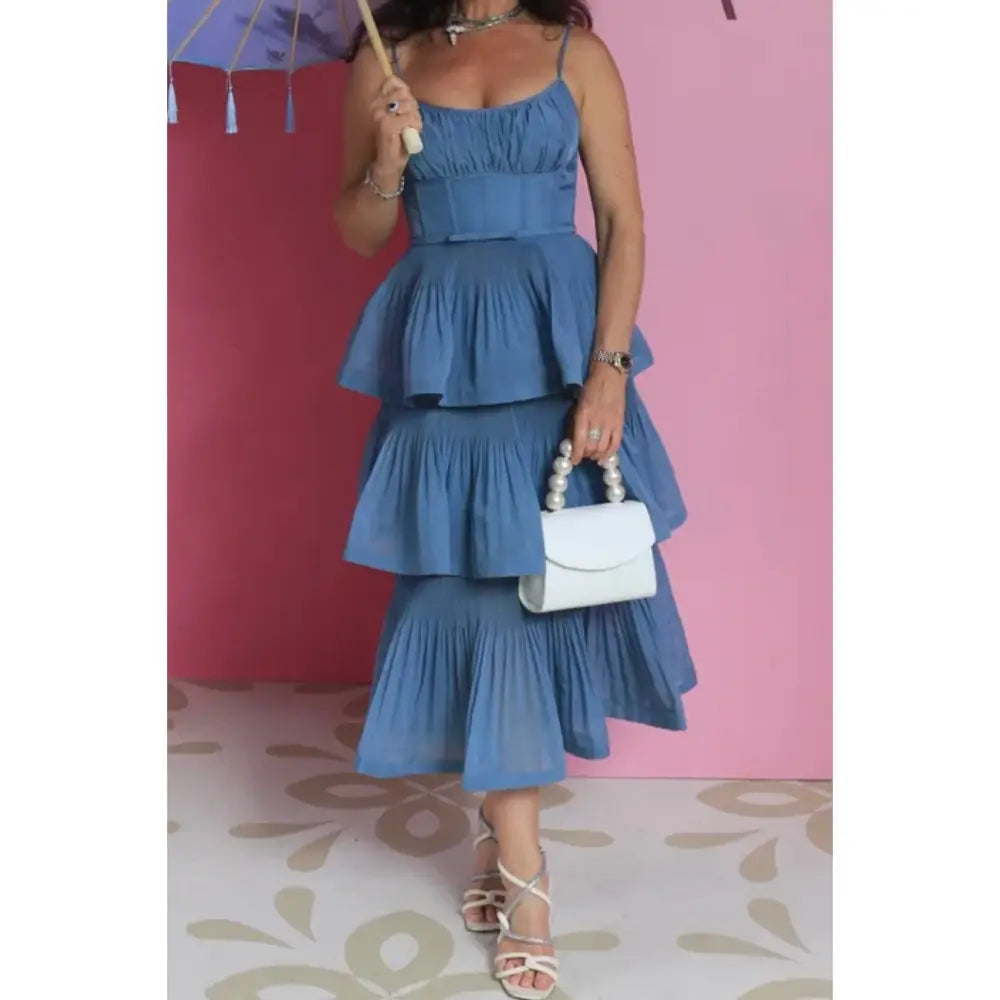 ZIMMERMANN Tiered pleated voile midi dress - Zimmermann = US4 - Dress